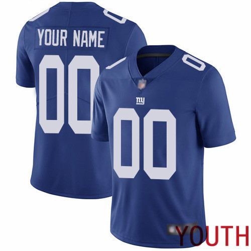 Youth New York Giants Customized Royal Blue Team Color Vapor Untouchable Custom Limited Football Jersey